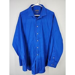 Calvin Klein Slim Fit  Long‎ Sleeve Shirt Mens  34-35 Twoply Non Iron Button Up